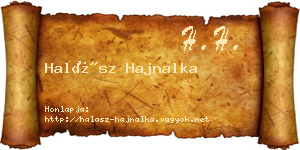 Halász Hajnalka névjegykártya