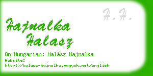 hajnalka halasz business card